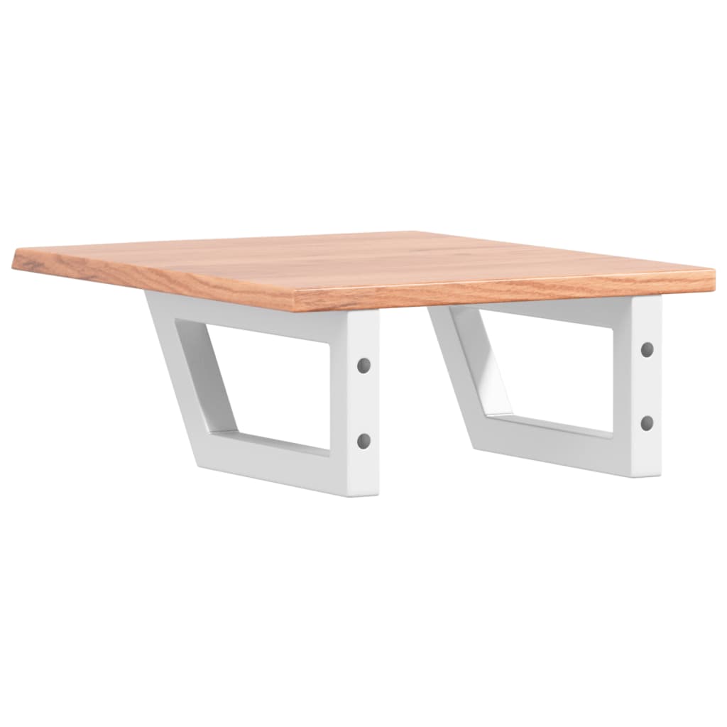 badeværelseshylde stål og massivt egetræ