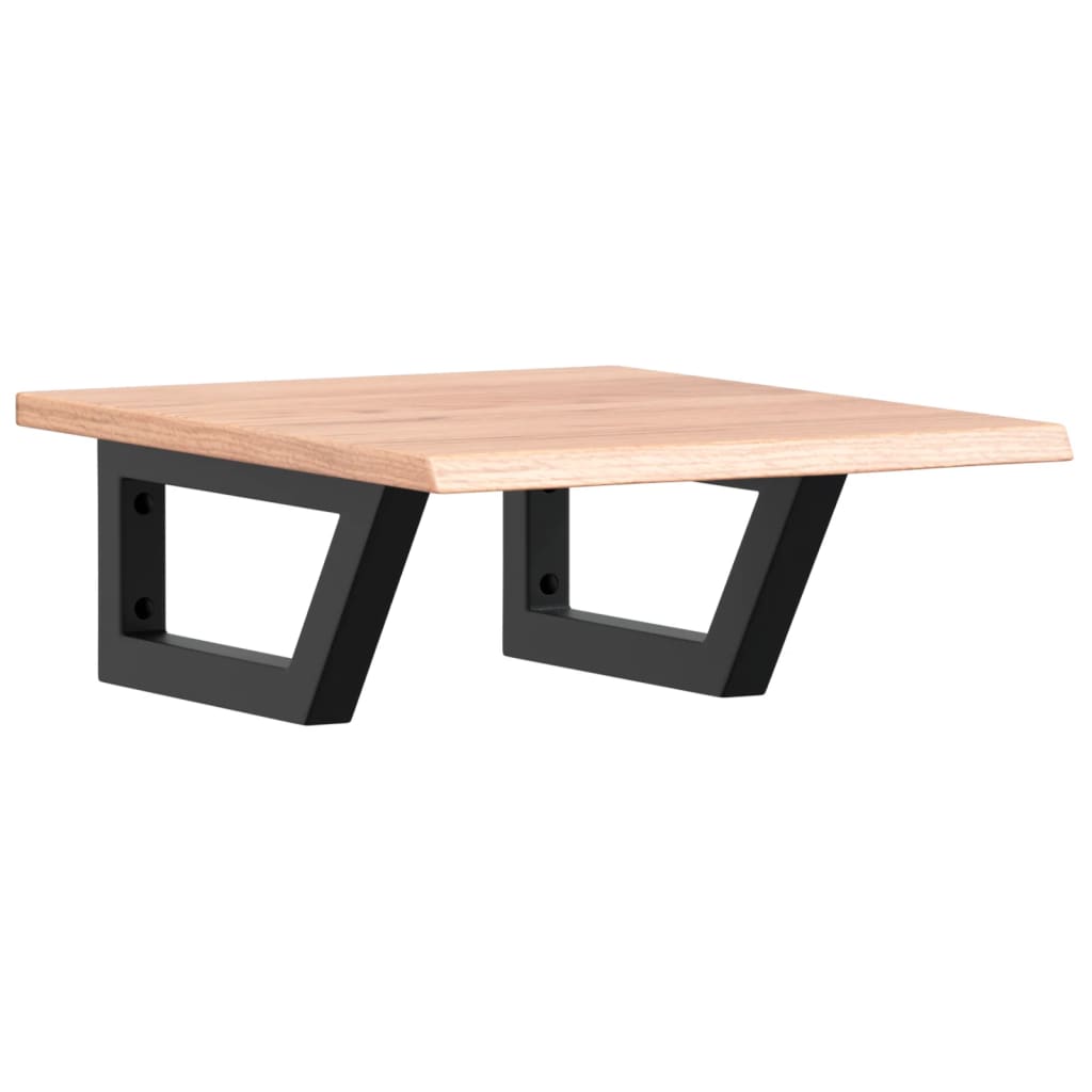 badeværelseshylde stål og massivt egetræ