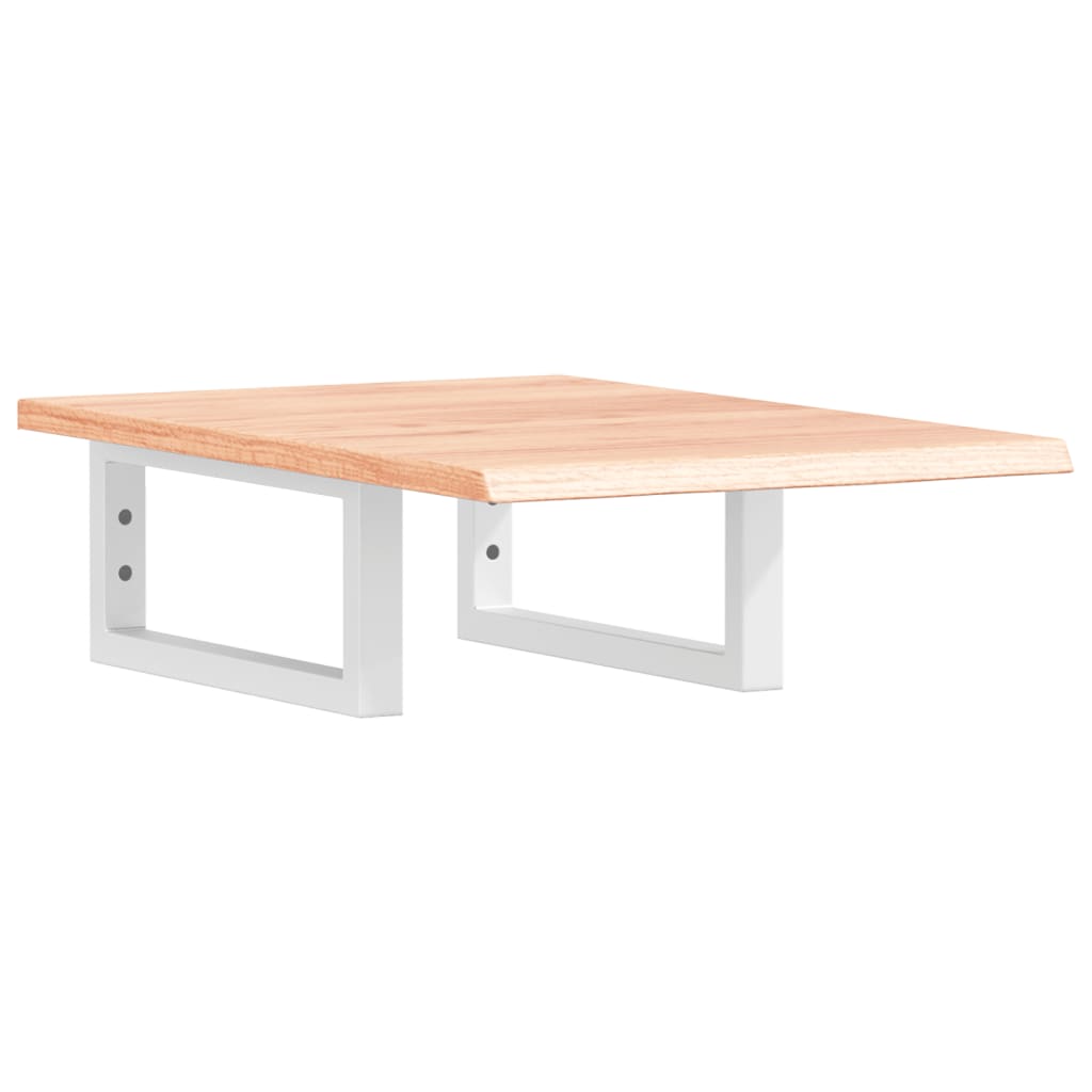 badeværelseshylde stål og massivt egetræ