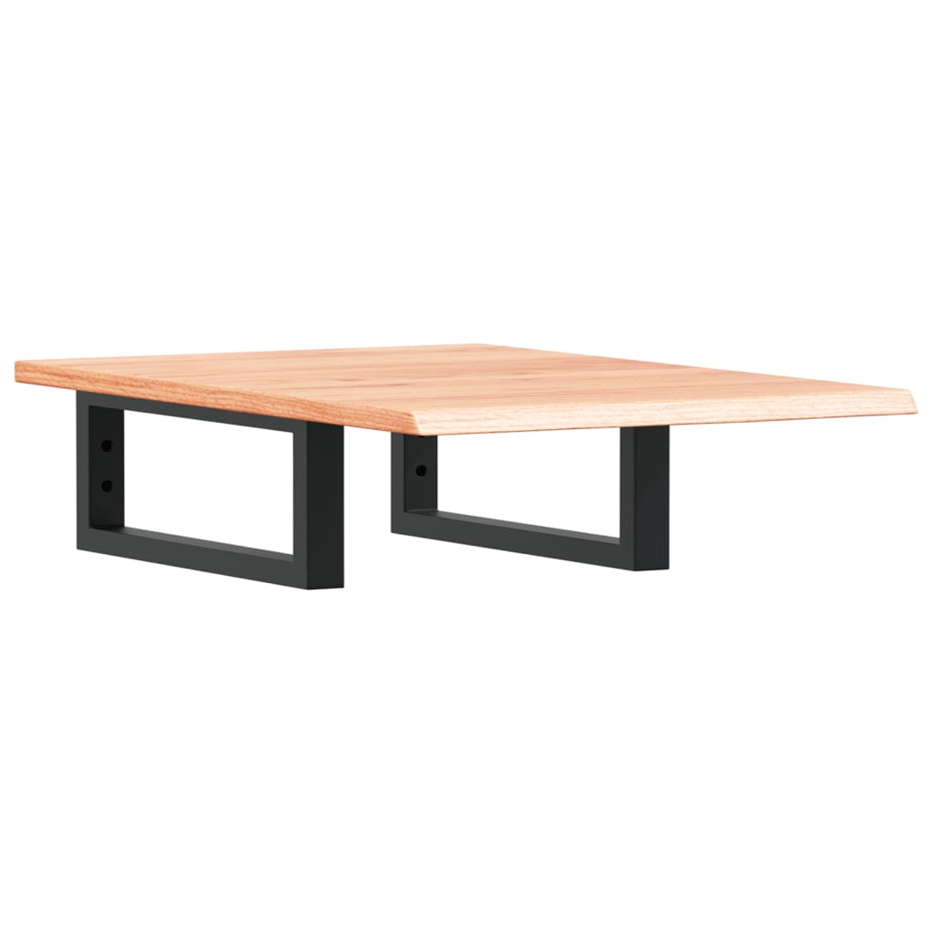 badeværelseshylde stål og massivt egetræ