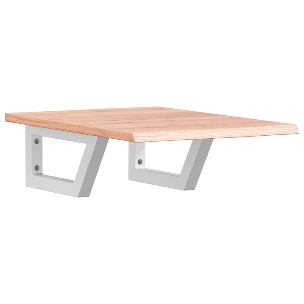 badeværelseshylde stål og massivt egetræ