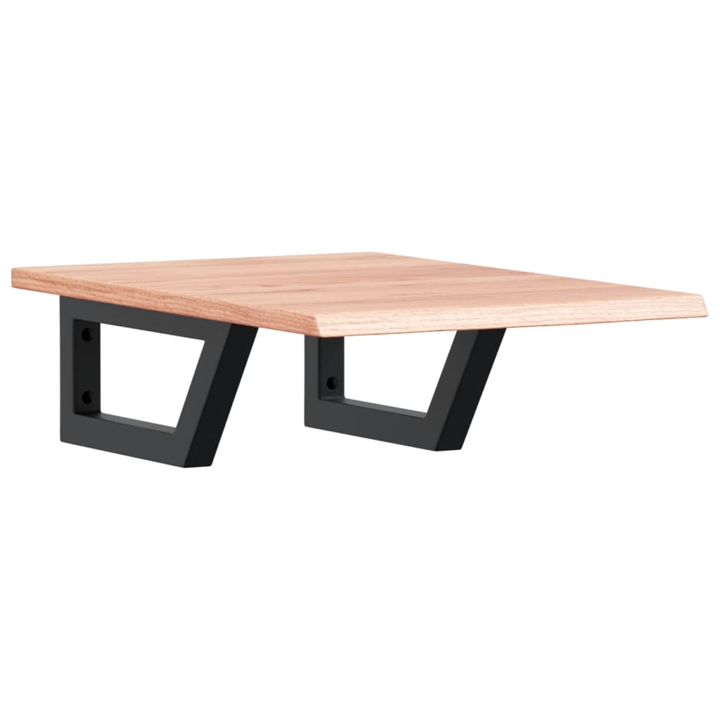 badeværelseshylde stål og massivt egetræ