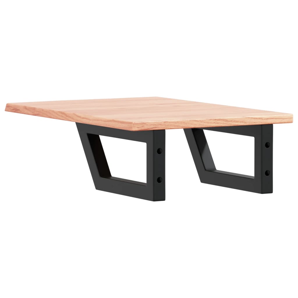 badeværelseshylde stål og massivt egetræ