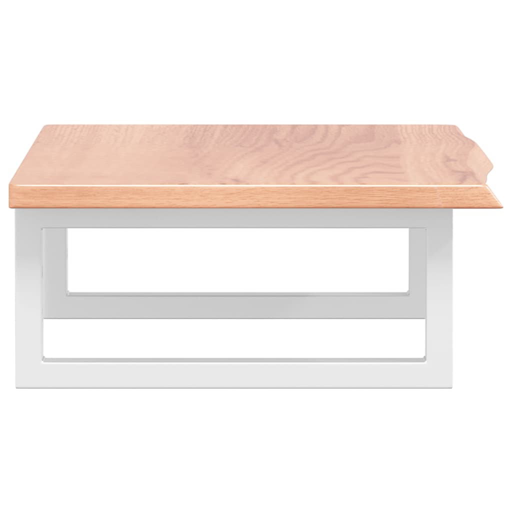 badeværelseshylde stål og massivt egetræ