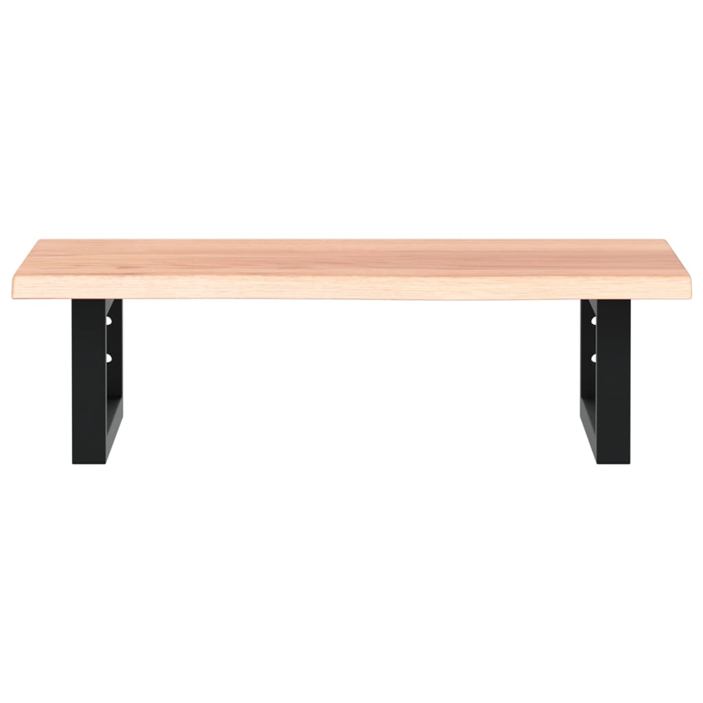 badeværelseshylde stål og massivt egetræ