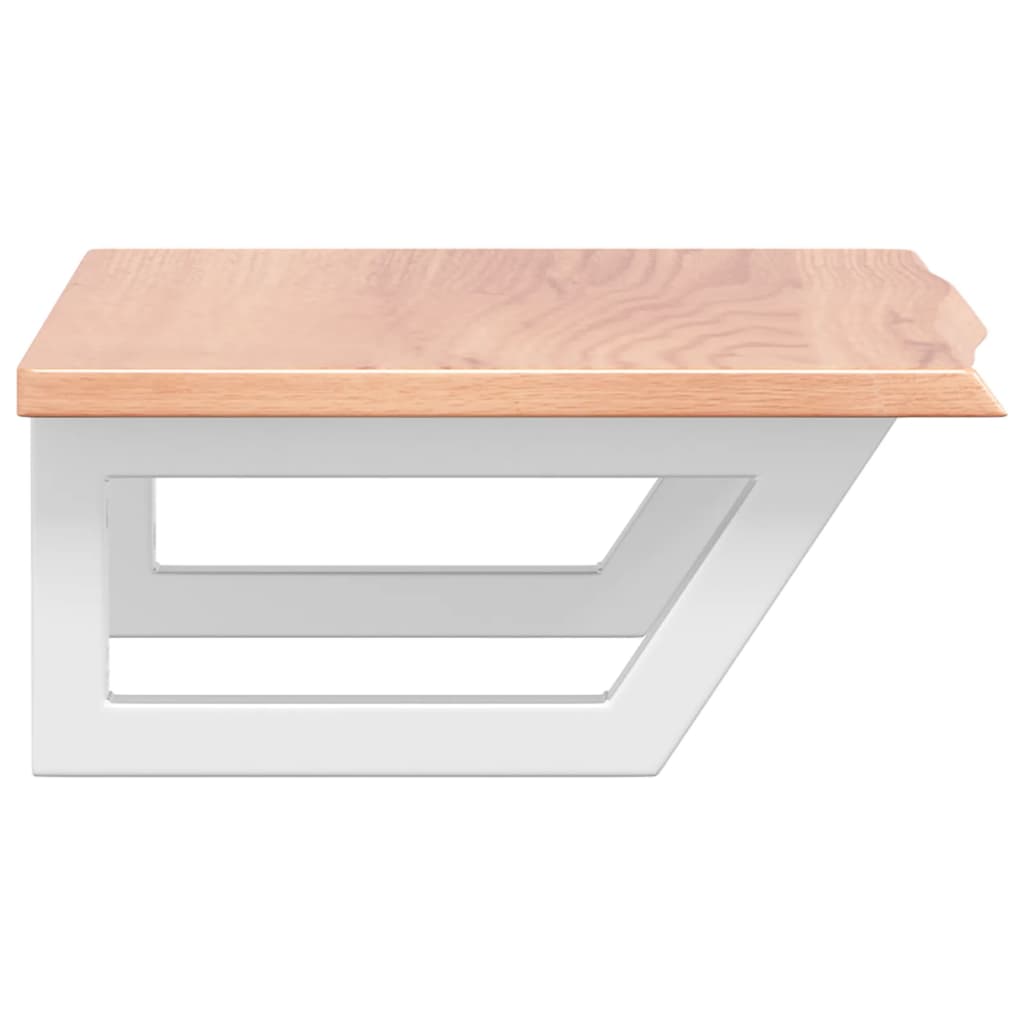 badeværelseshylde stål og massivt egetræ