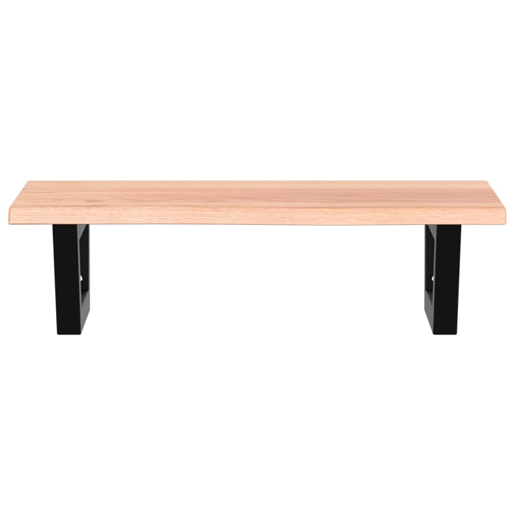 badeværelseshylde stål og massivt egetræ