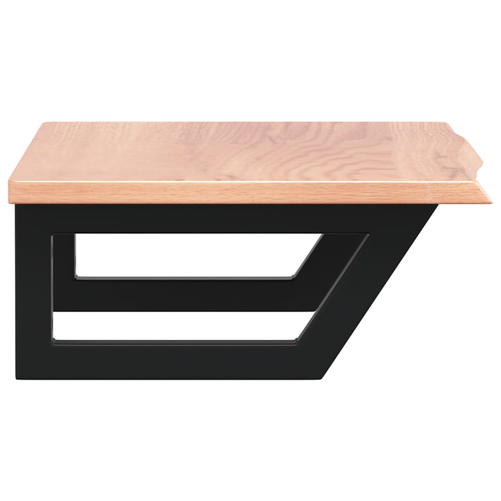 badeværelseshylde stål og massivt egetræ