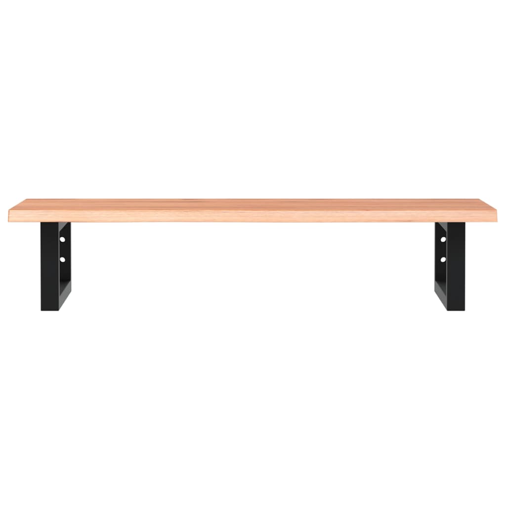 badeværelseshylde stål og massivt egetræ