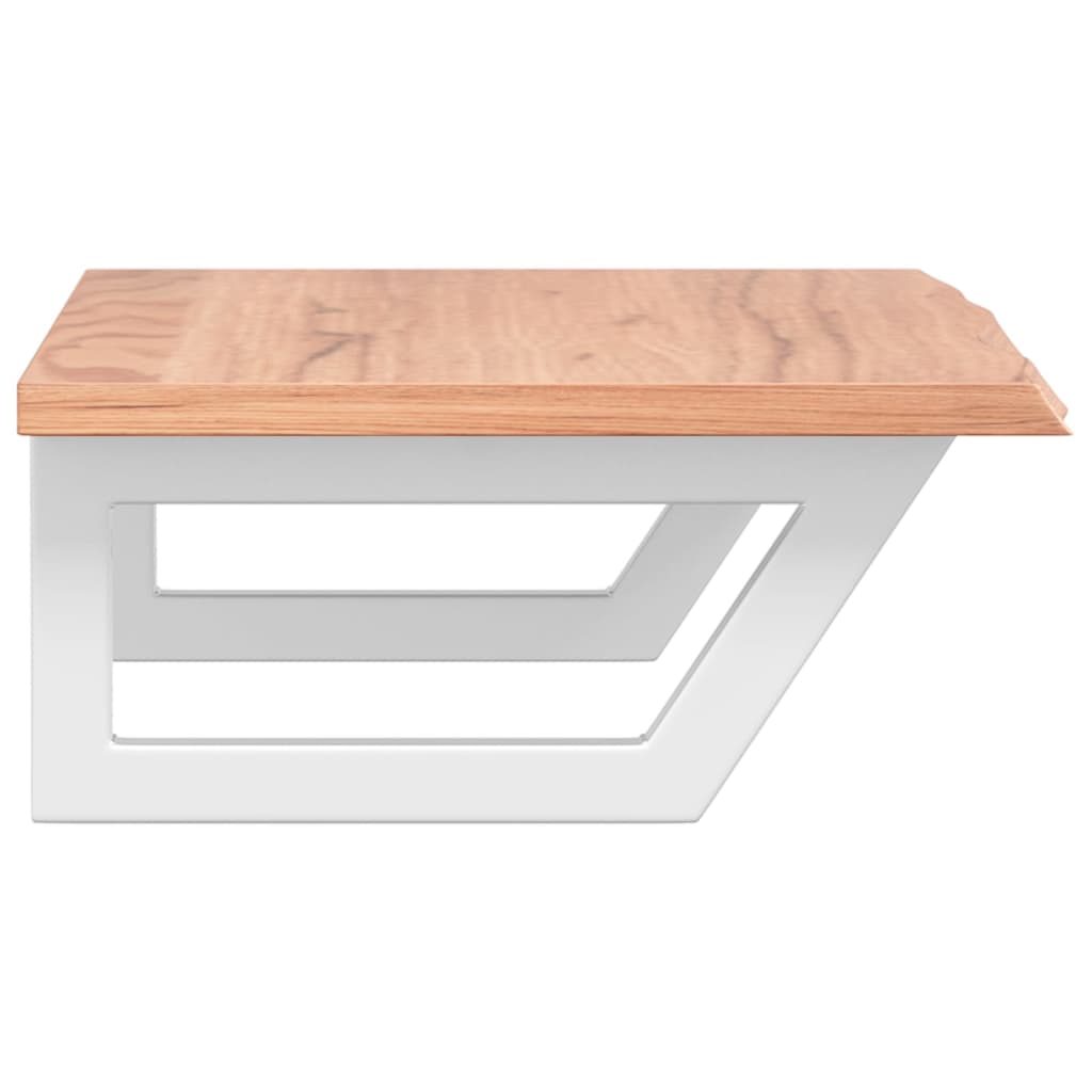 badeværelseshylde stål og massivt egetræ