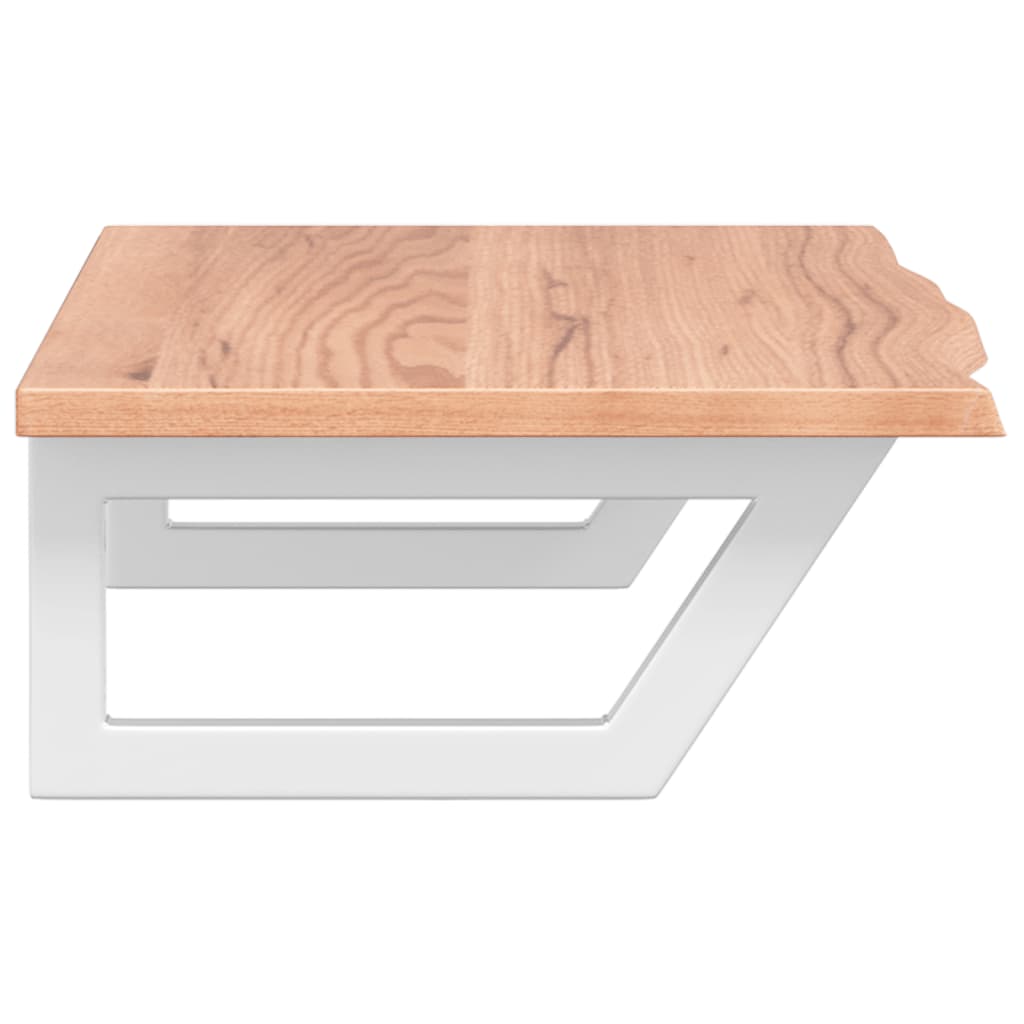 badeværelseshylde stål og massivt egetræ