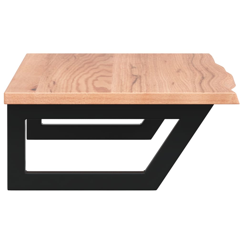 badeværelseshylde stål og massivt egetræ