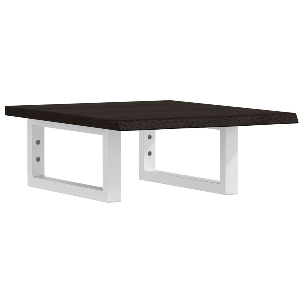 badeværelseshylde stål og massivt egetræ