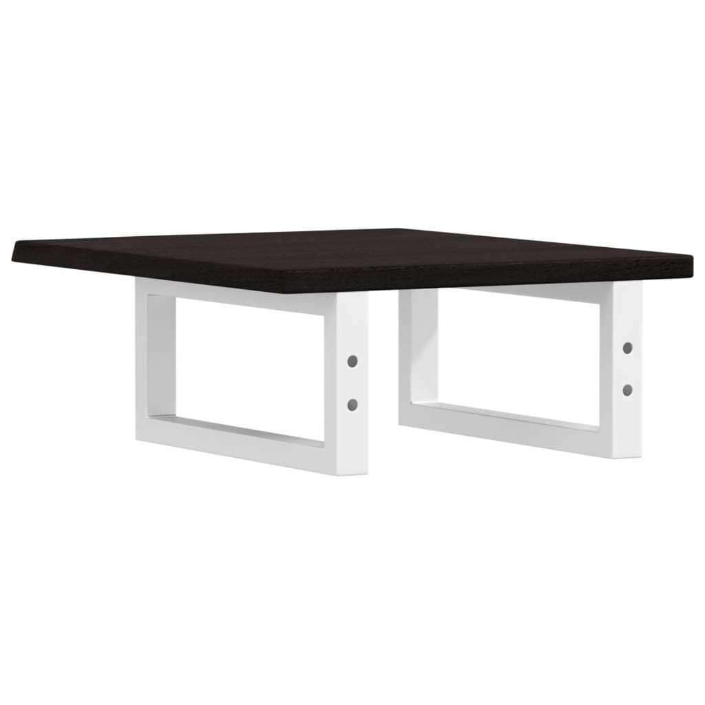 badeværelseshylde stål og massivt egetræ