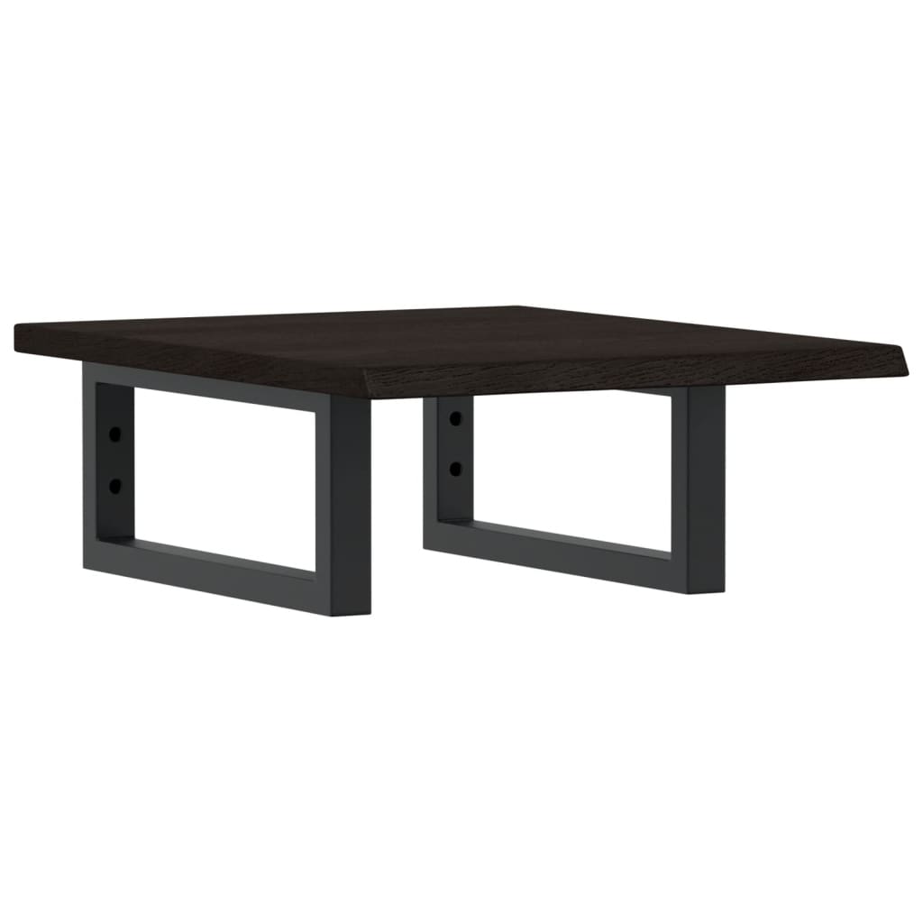 badeværelseshylde stål og massivt egetræ