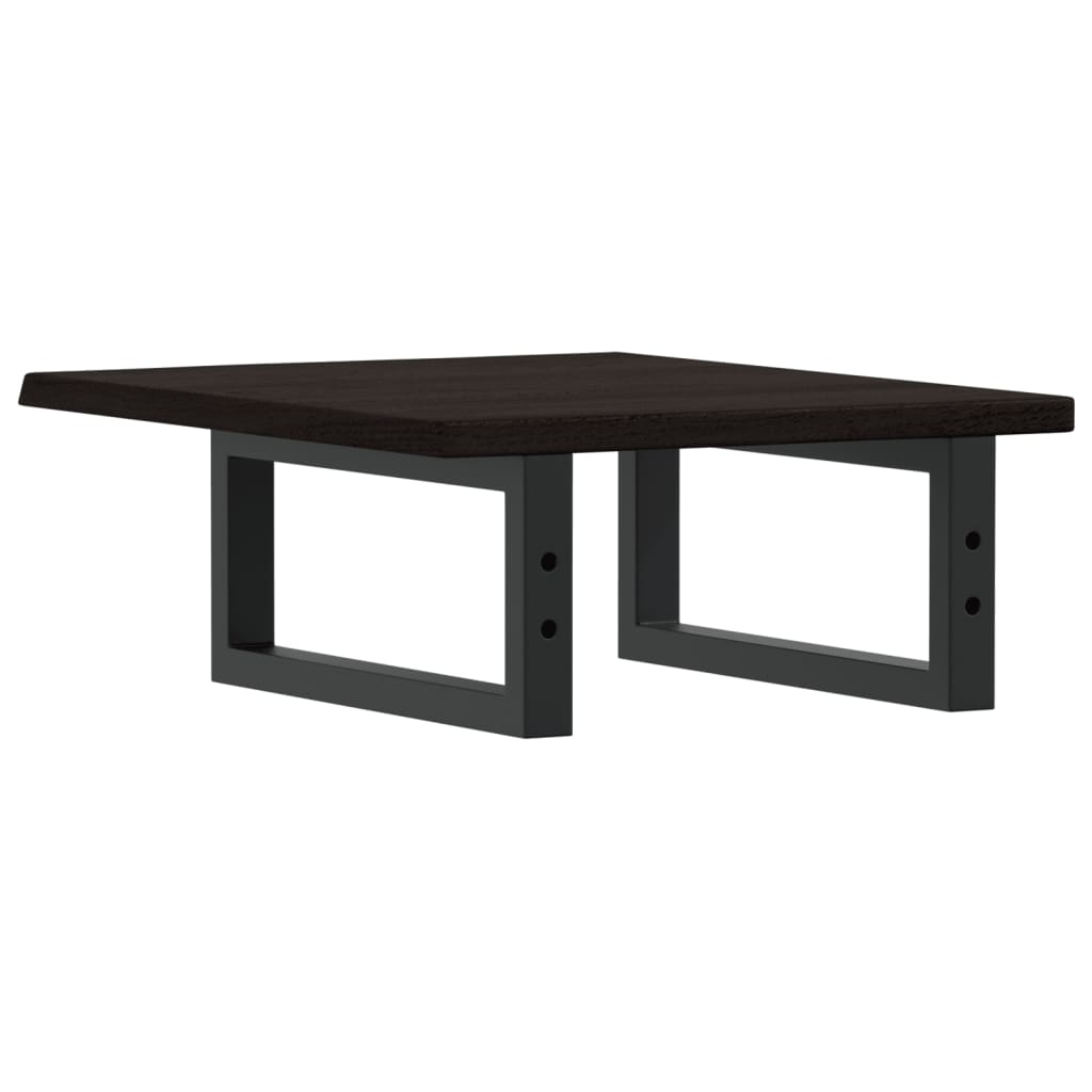 badeværelseshylde stål og massivt egetræ