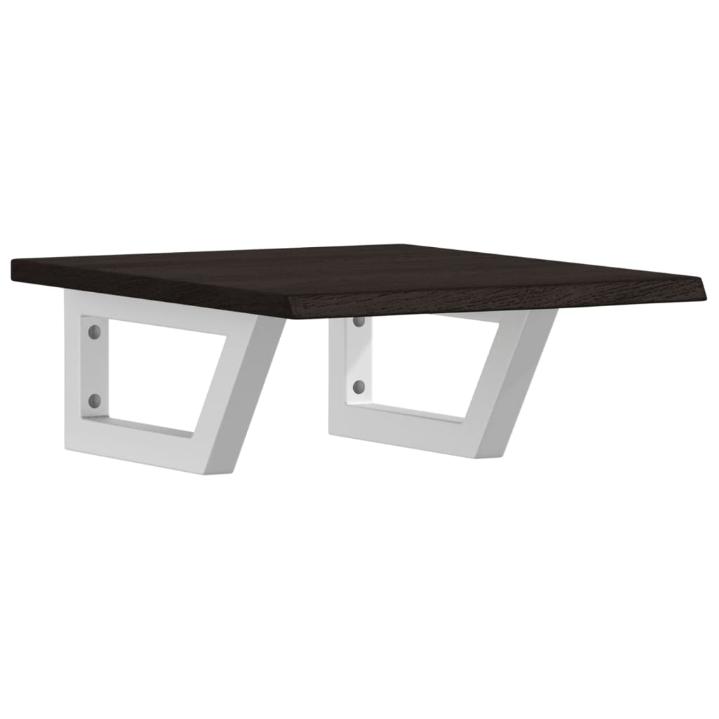 badeværelseshylde stål og massivt egetræ