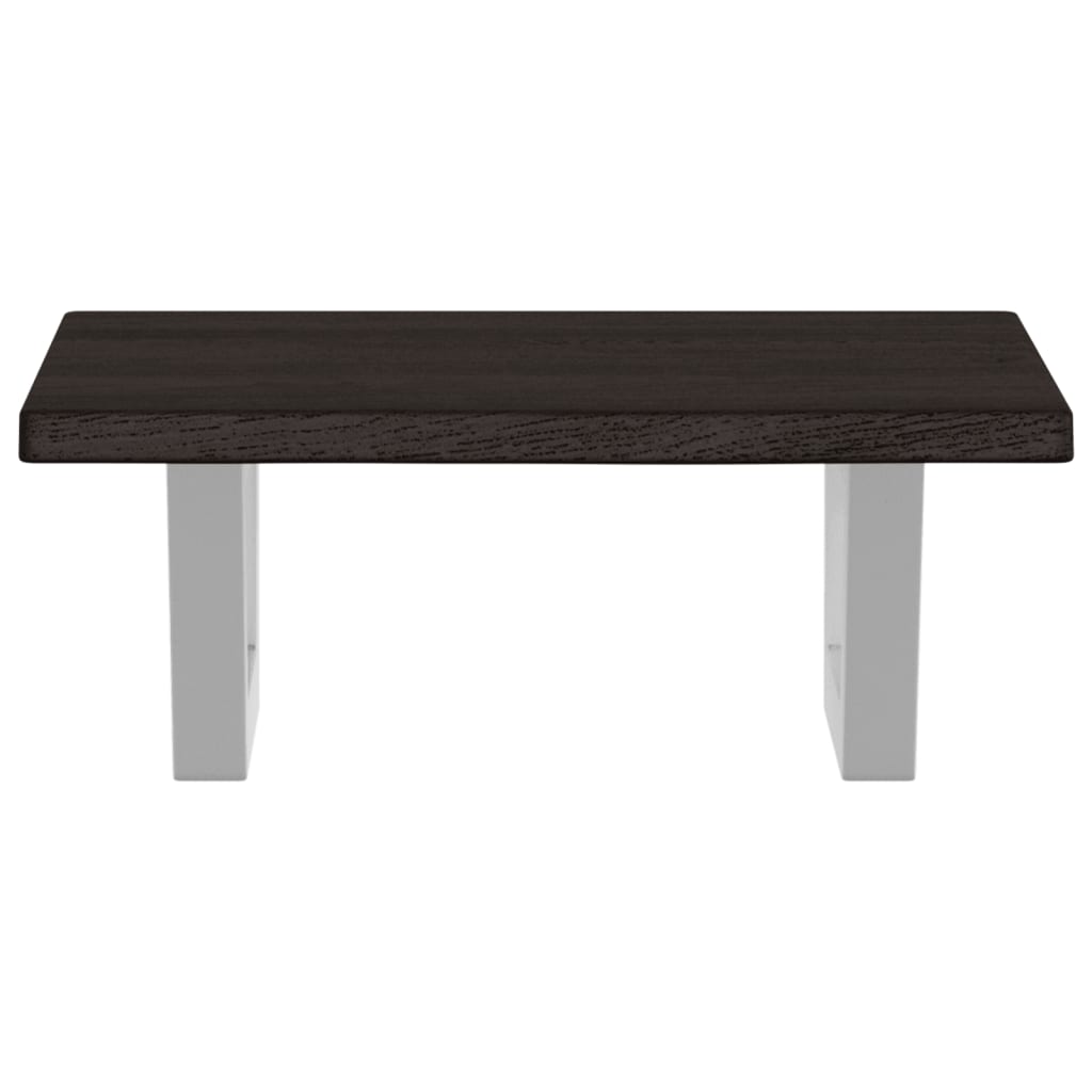 badeværelseshylde stål og massivt egetræ