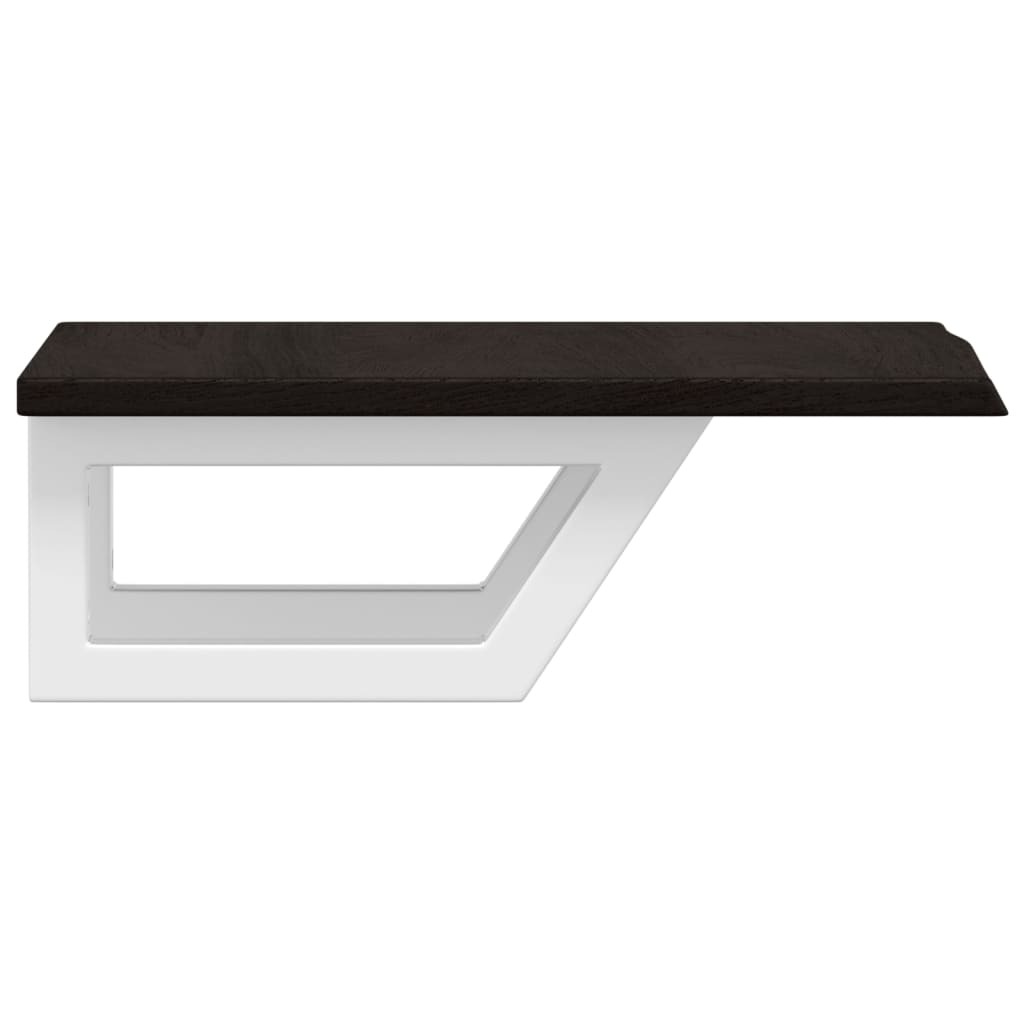 badeværelseshylde stål og massivt egetræ