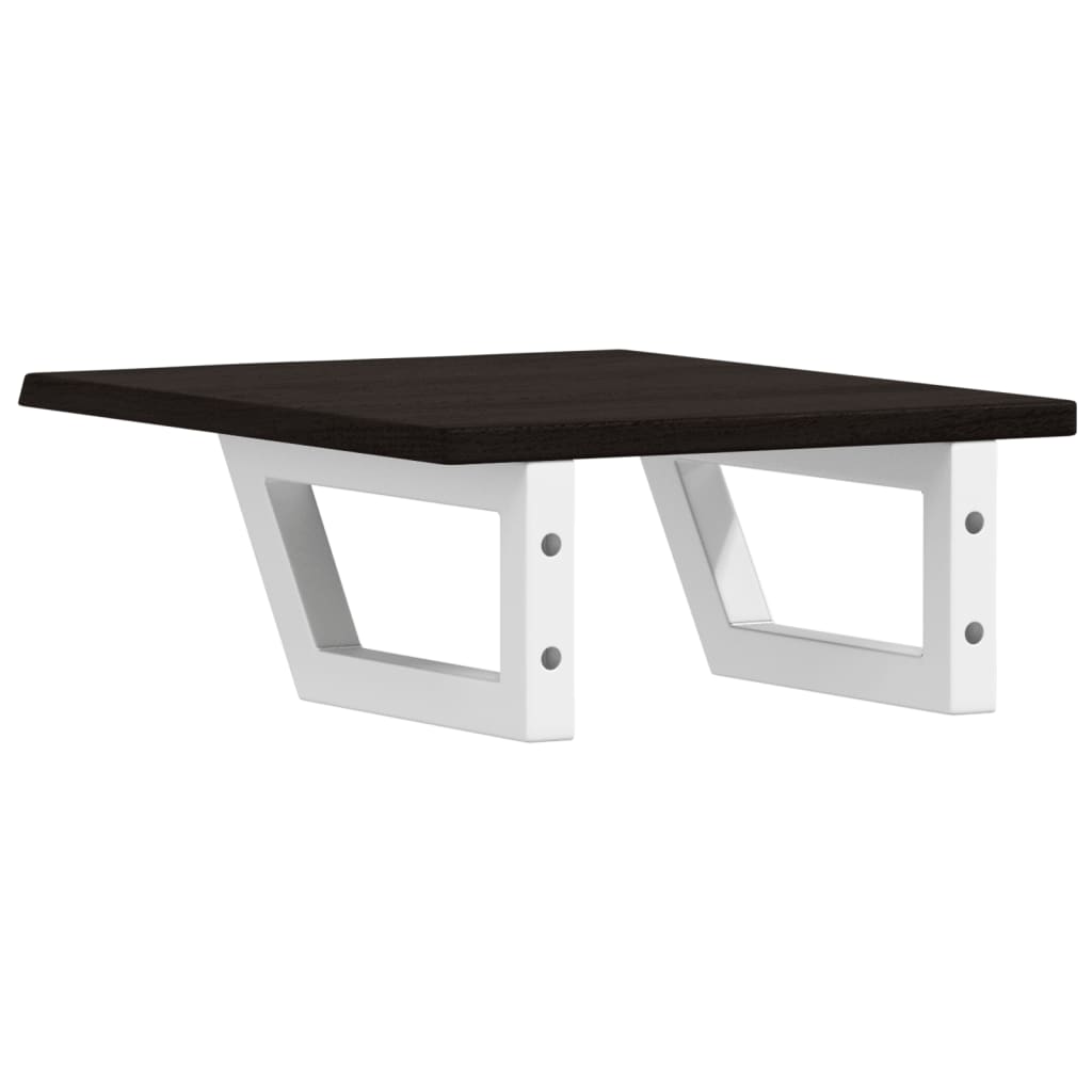 badeværelseshylde stål og massivt egetræ