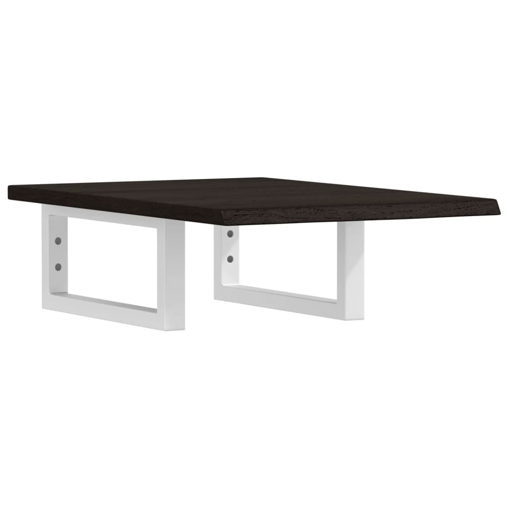 badeværelseshylde stål og massivt egetræ