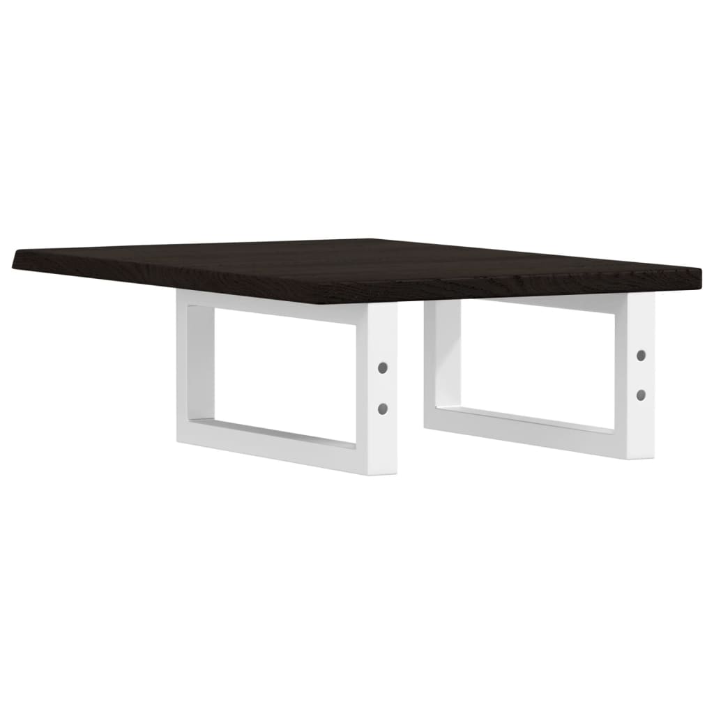 badeværelseshylde stål og massivt egetræ