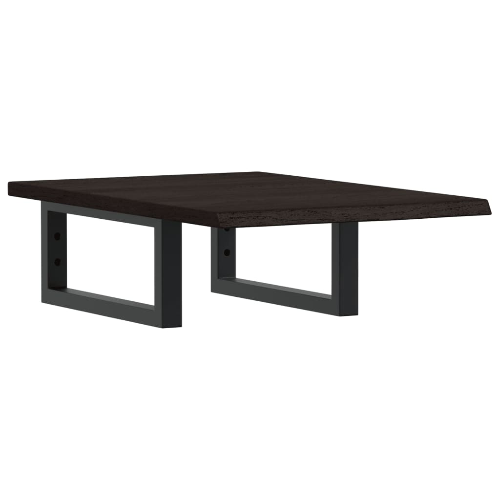 badeværelseshylde stål og massivt egetræ