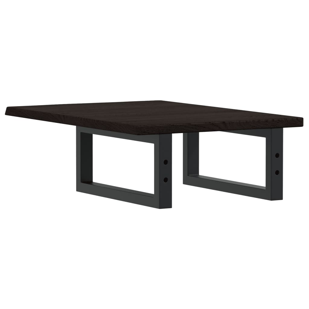 badeværelseshylde stål og massivt egetræ