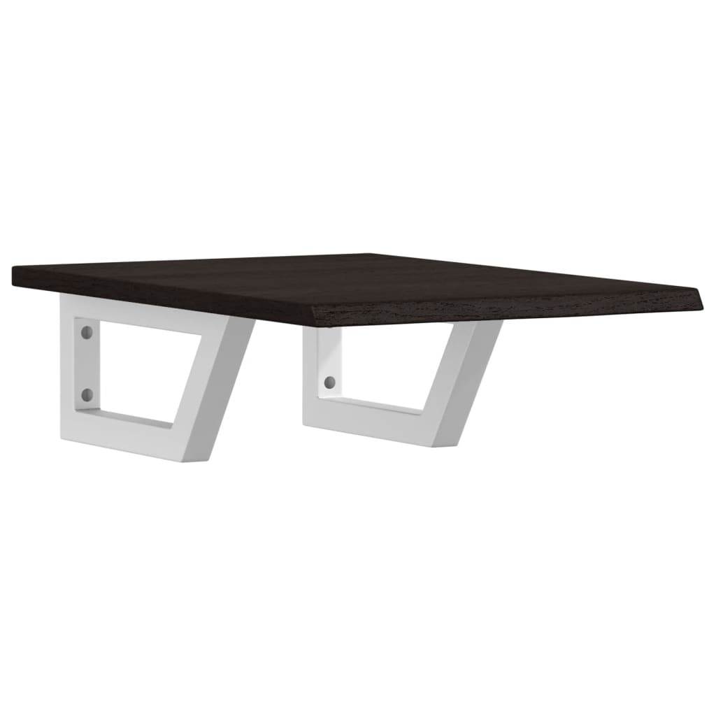 badeværelseshylde stål og massivt egetræ