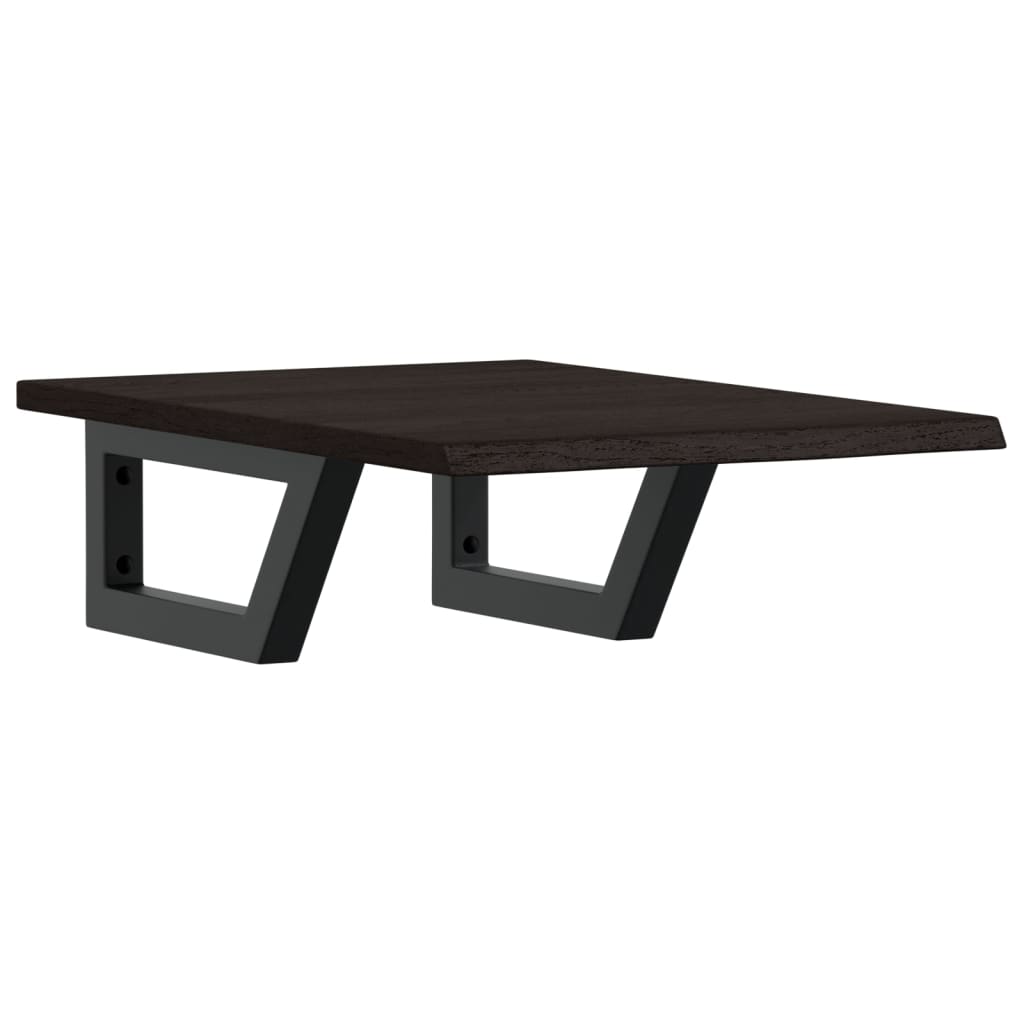 badeværelseshylde stål og massivt egetræ