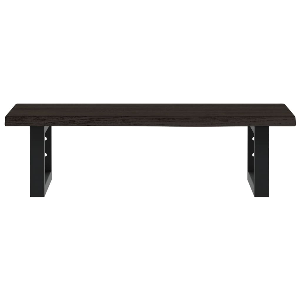 badeværelseshylde stål og massivt egetræ