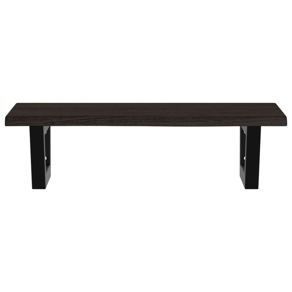 badeværelseshylde stål og massivt egetræ