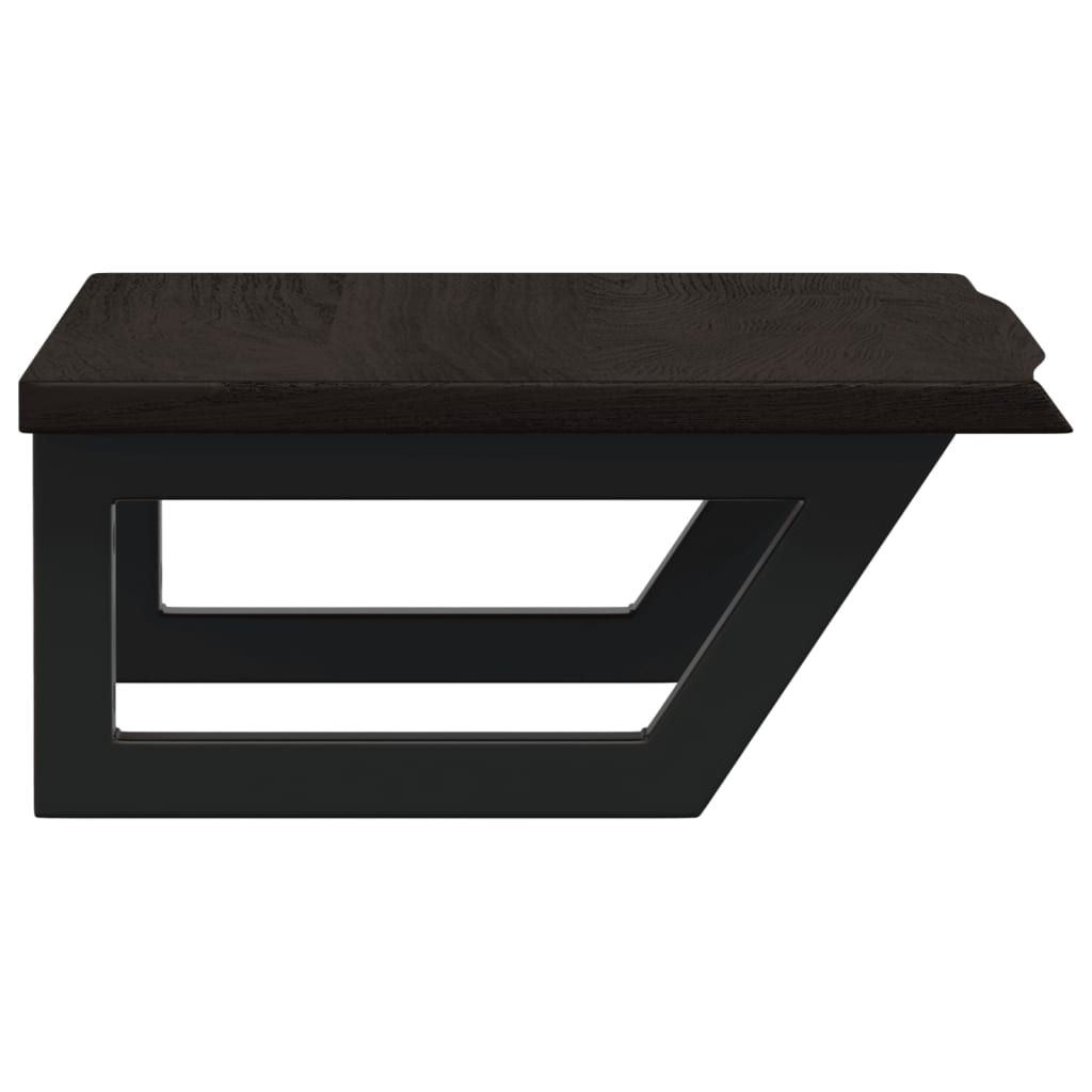 badeværelseshylde stål og massivt egetræ