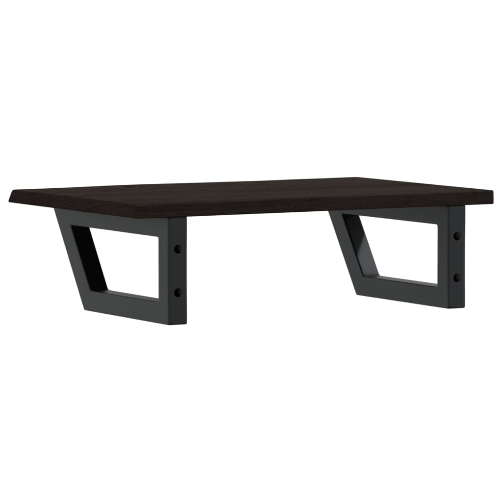 badeværelseshylde stål og massivt egetræ