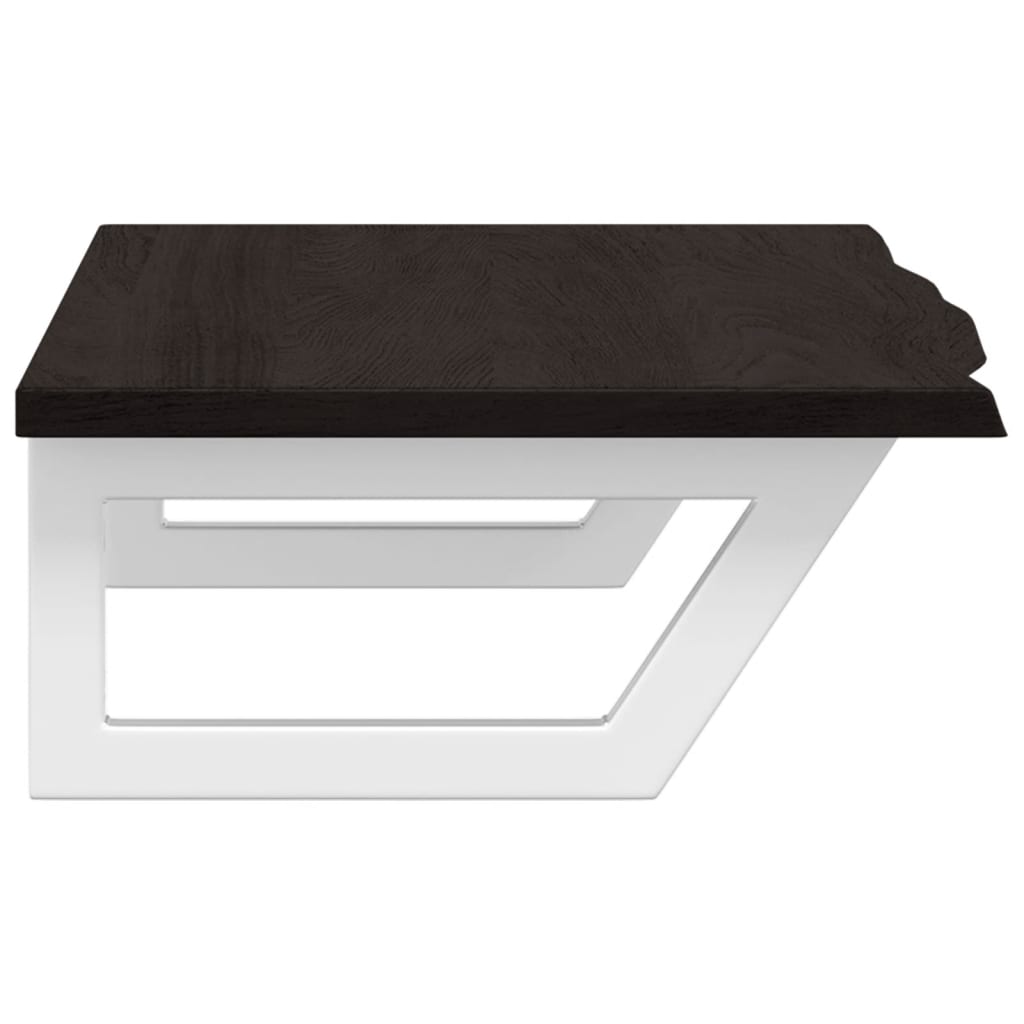 badeværelseshylde stål og massivt egetræ