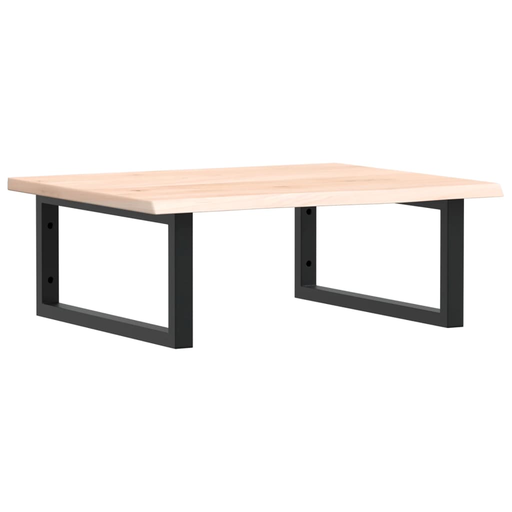 badeværelseshylde stål og massivt egetræ