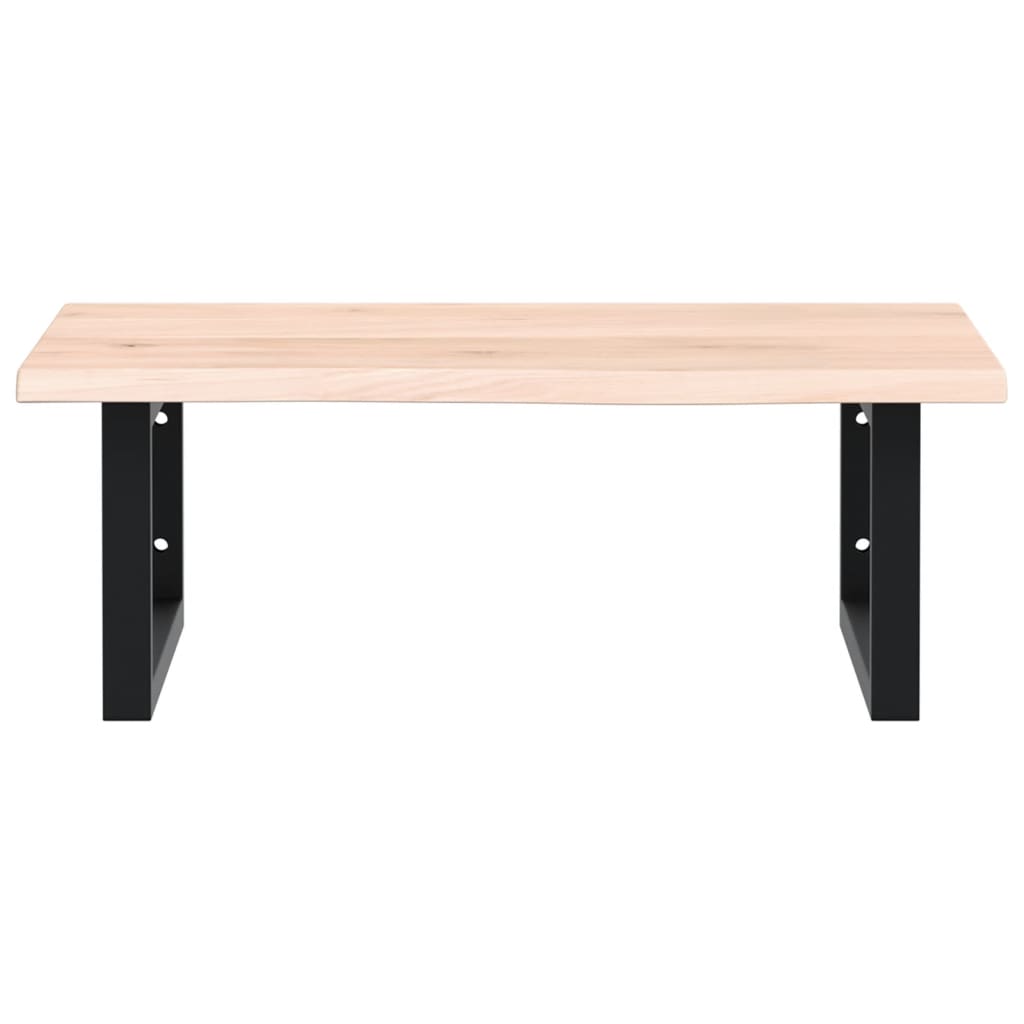 badeværelseshylde stål og massivt egetræ