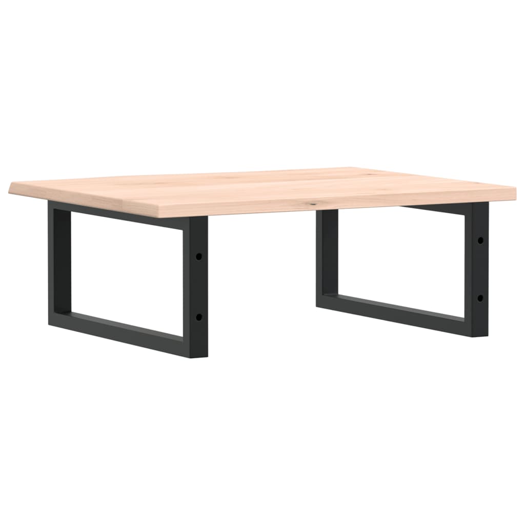 badeværelseshylde stål og massivt egetræ