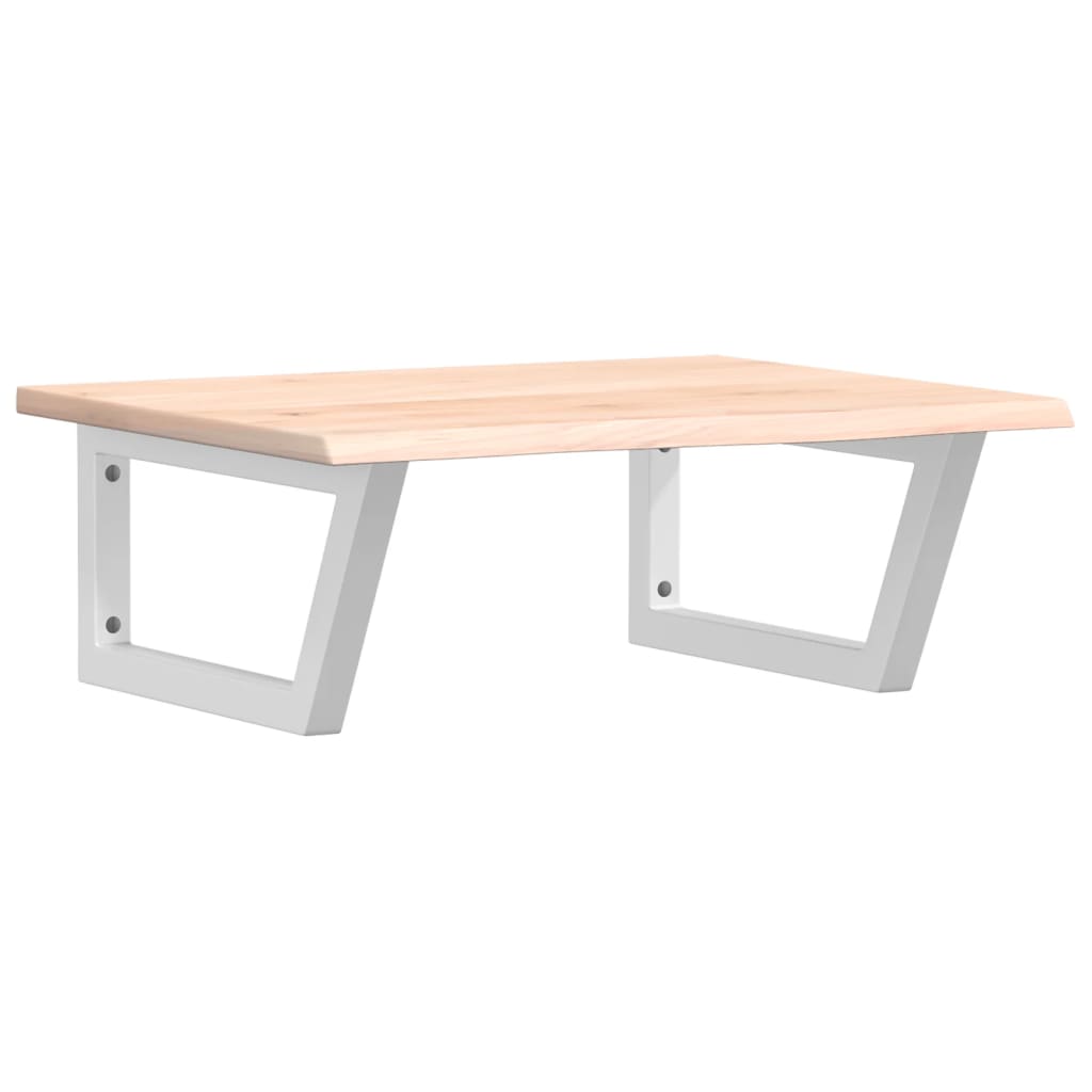 badeværelseshylde stål og massivt egetræ