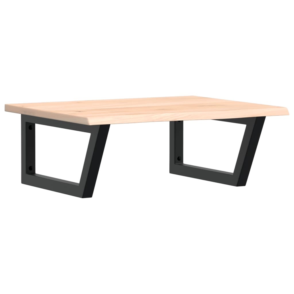 badeværelseshylde stål og massivt egetræ