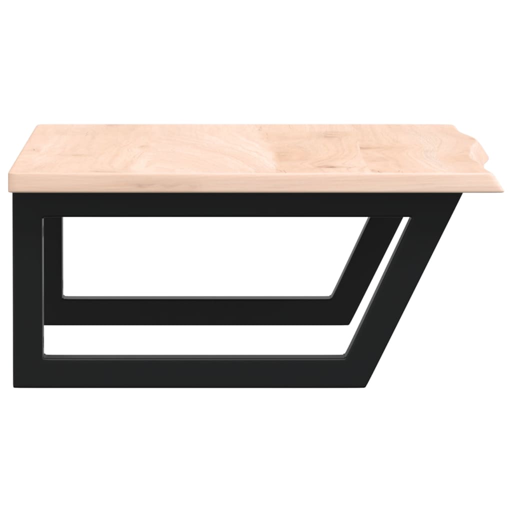 badeværelseshylde stål og massivt egetræ