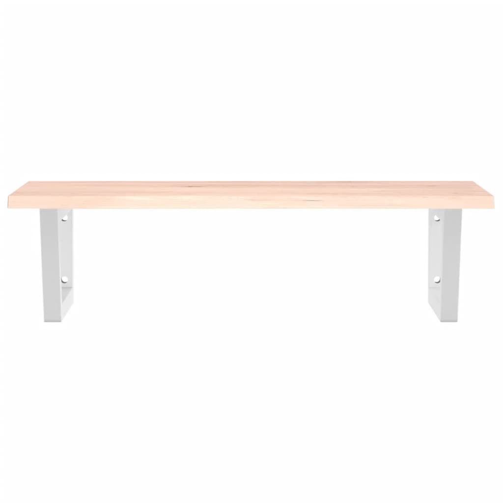 badeværelseshylde stål og massivt egetræ