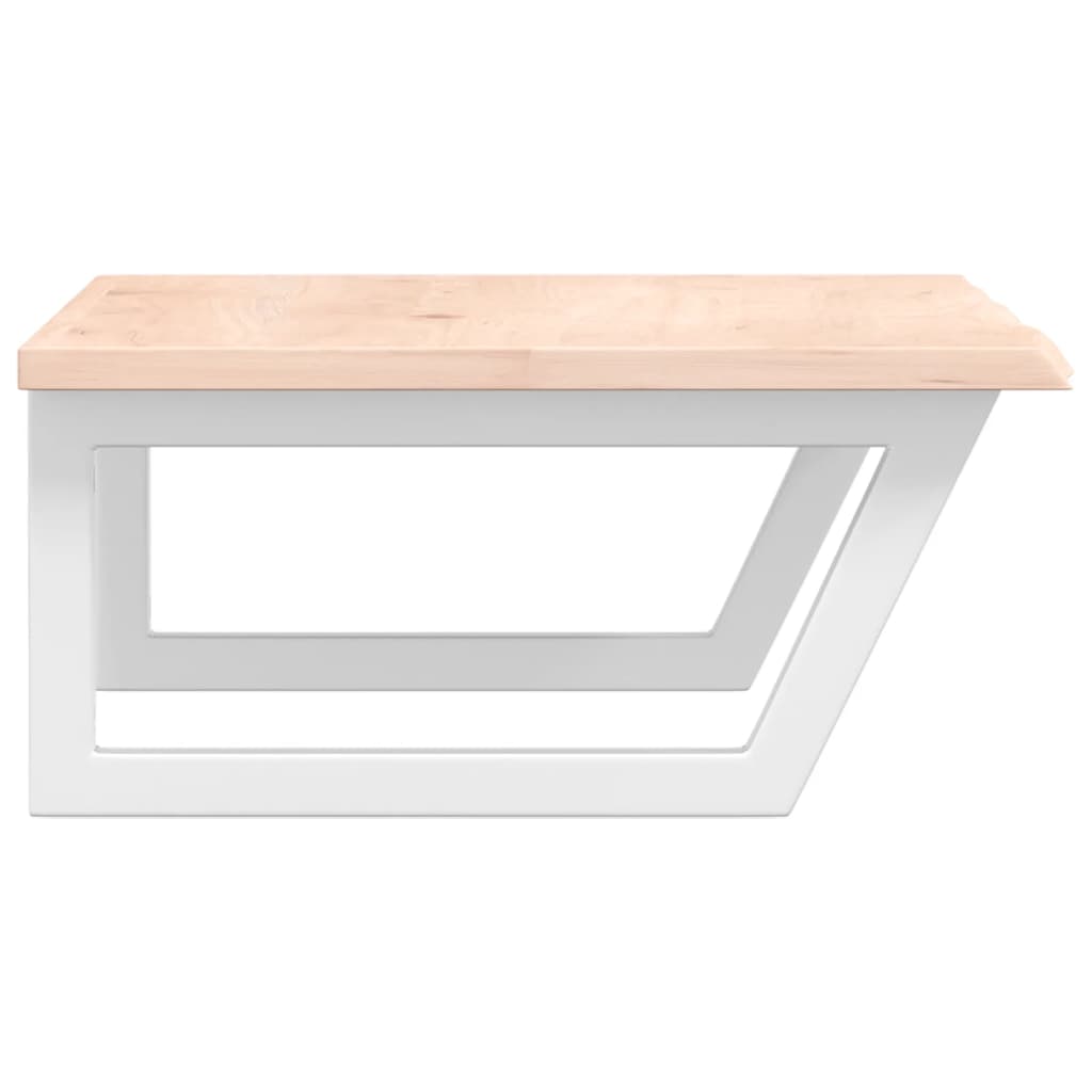 badeværelseshylde stål og massivt egetræ