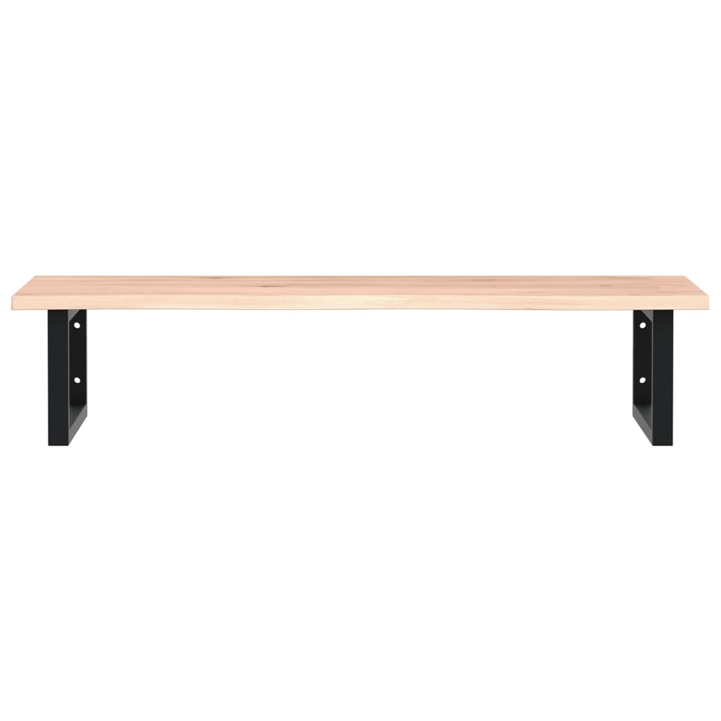 badeværelseshylde stål og massivt egetræ