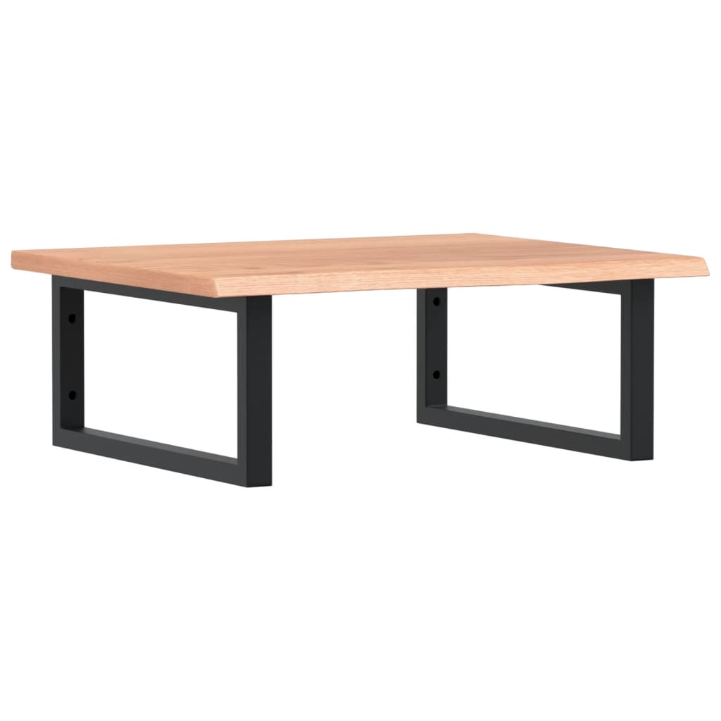 badeværelseshylde stål og massivt egetræ