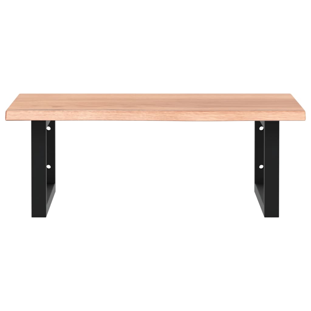 badeværelseshylde stål og massivt egetræ