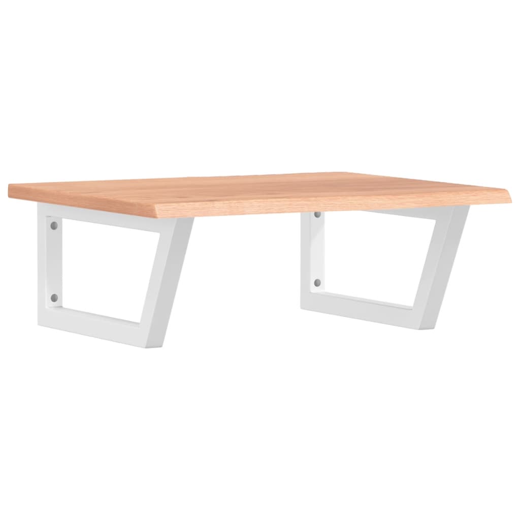 badeværelseshylde stål og massivt egetræ