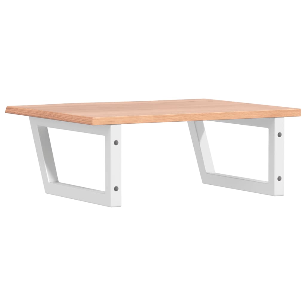 badeværelseshylde stål og massivt egetræ