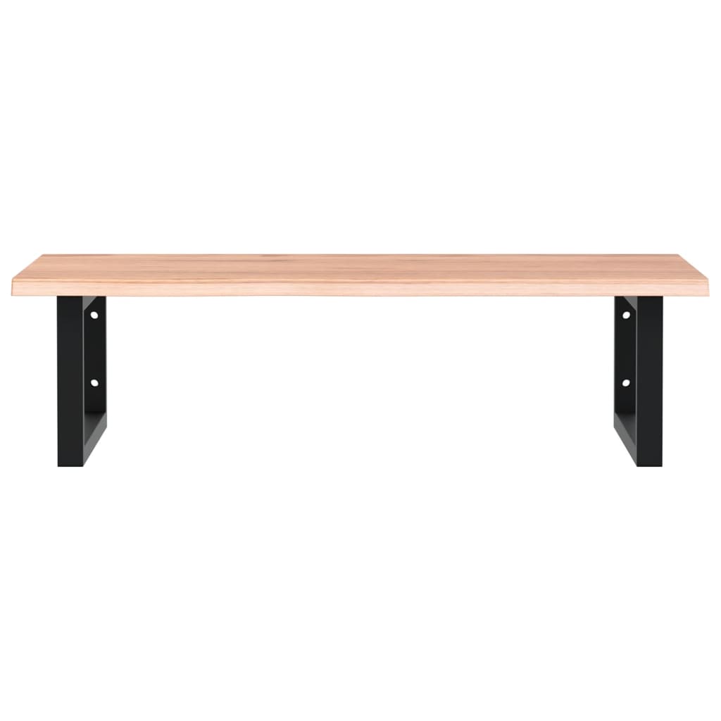 badeværelseshylde stål og massivt egetræ