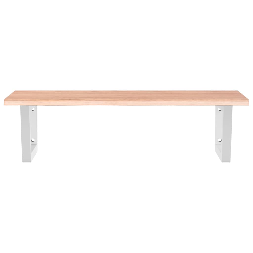 badeværelseshylde stål og massivt egetræ